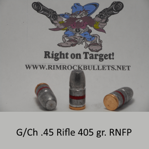 g/ch .45 rifle 405 gr. RNFP per 50 in ammo box