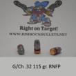 g/ch .32 115 gr. RNFP per 100 in a plastic ammo box