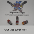 g/ch .338/.33 WCF 200 gr. RNFP per 100 in a plastic ammo box