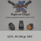 g/ch .44 240 gr. SWC Keith per 100 in plastic ammo box