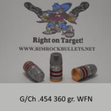g/ch .454 Casull-.460 S&W 360 gr. LBT-WFN per 100 in plastic ammo box