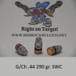 g/ch .44/.444 290 gr. SWC per 100 in a plastic ammo box