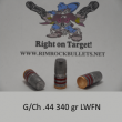 g/ch .44 340 gr. LBT-LWFN per 100 in a plastic ammo box