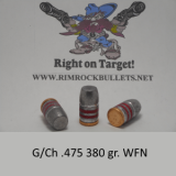 g/ch .475 380 gr. LBT-WFN per 100 in plastic ammo box
