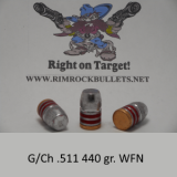 g/ch .511 440 gr. LBT-WFN per 100 in a plastic ammo box